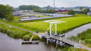 Zonnepark bij Wetterskip Fryslân