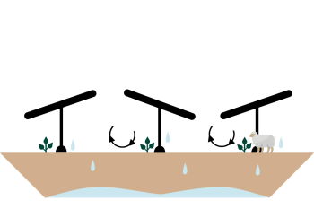 Waterbergende opstelling
