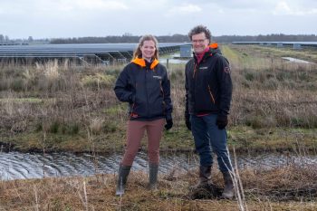 GroenLeven medewerkers tijdens bezoek zonnepark Exloo