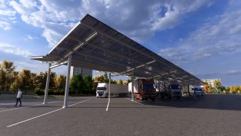 Zonnecarport voor trucks